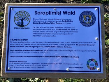 Die Treesforwomen Projekttafel